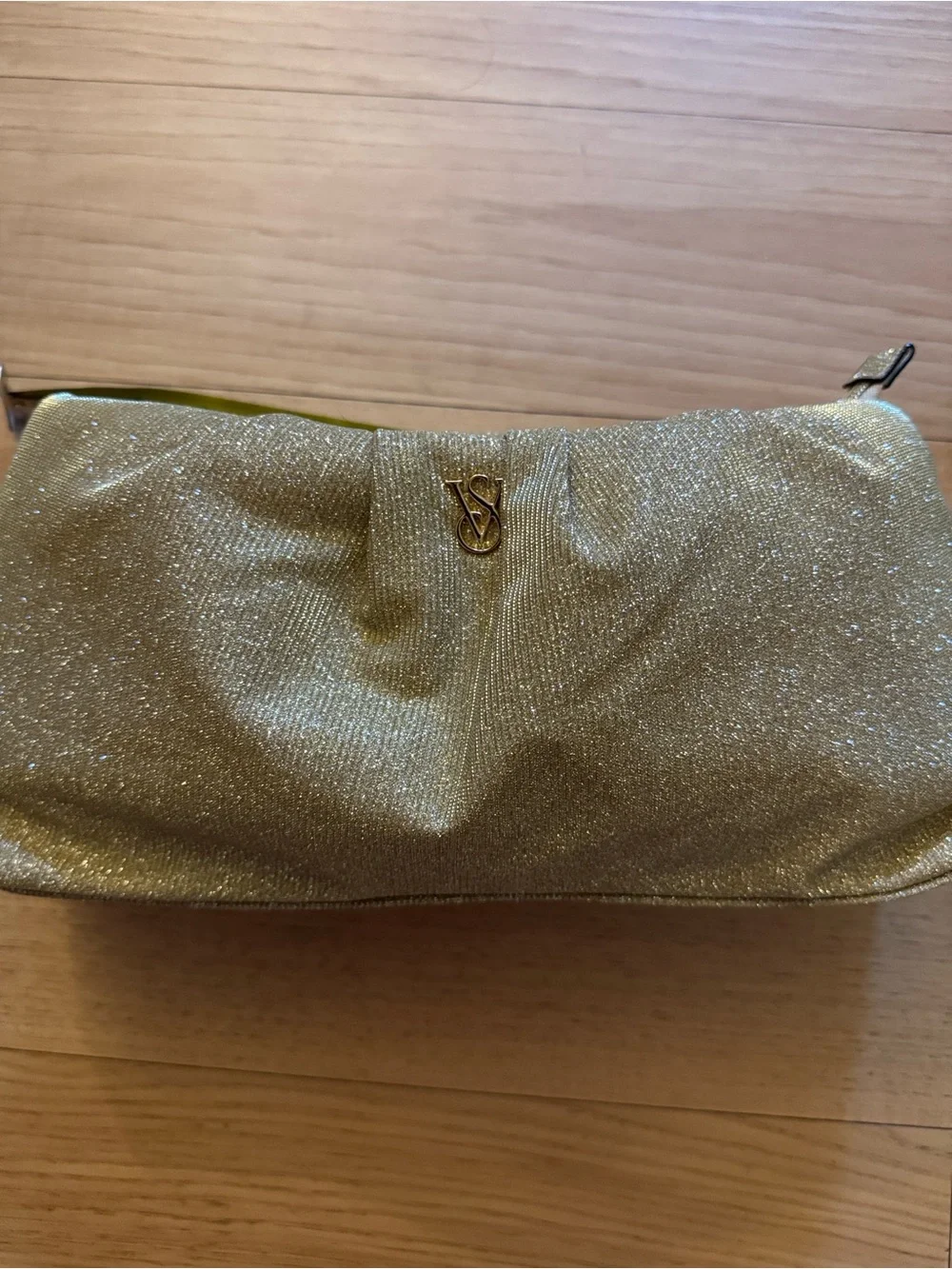Victoria's Secret Sparkling Gold Cosmetic Pouch